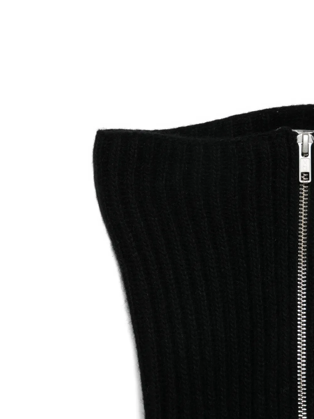 MM6 Maison Margiela Ribgebreide halswarmer met rits Zwart