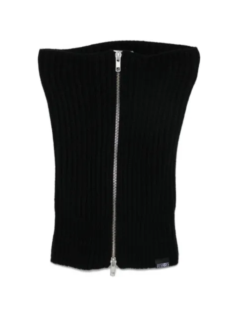 MM6 Maison Margiela ribbed-knit zip-up scarf