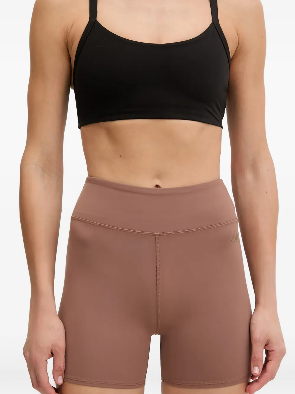 Ea7 Emporio Armani High waist shorts met logoprint Bruin