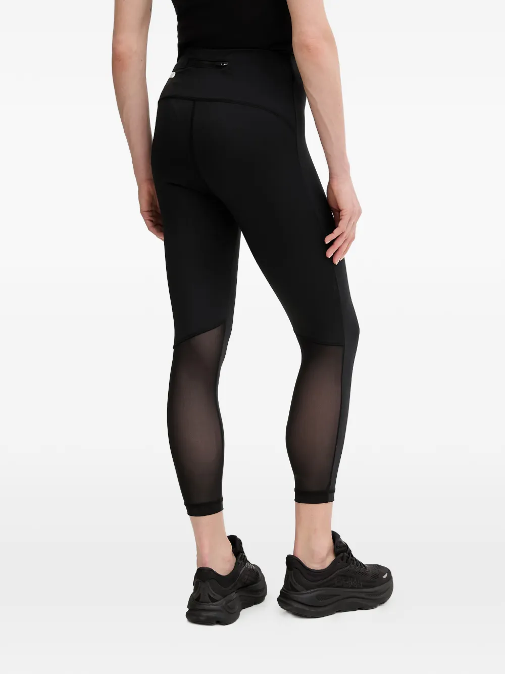 Ea7 Emporio Armani Dynamic Athlete legging met mesh vlak Zwart