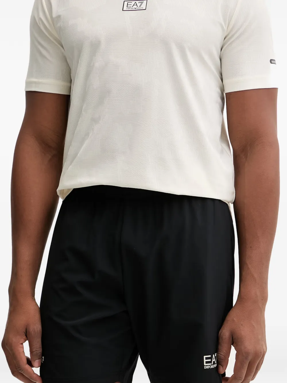 Ea7 Emporio Armani Shorts met logoprint Zwart