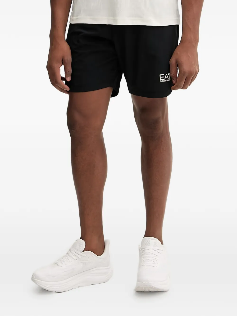 Ea7 Emporio Armani Shorts mit Logo-Print - Schwarz
