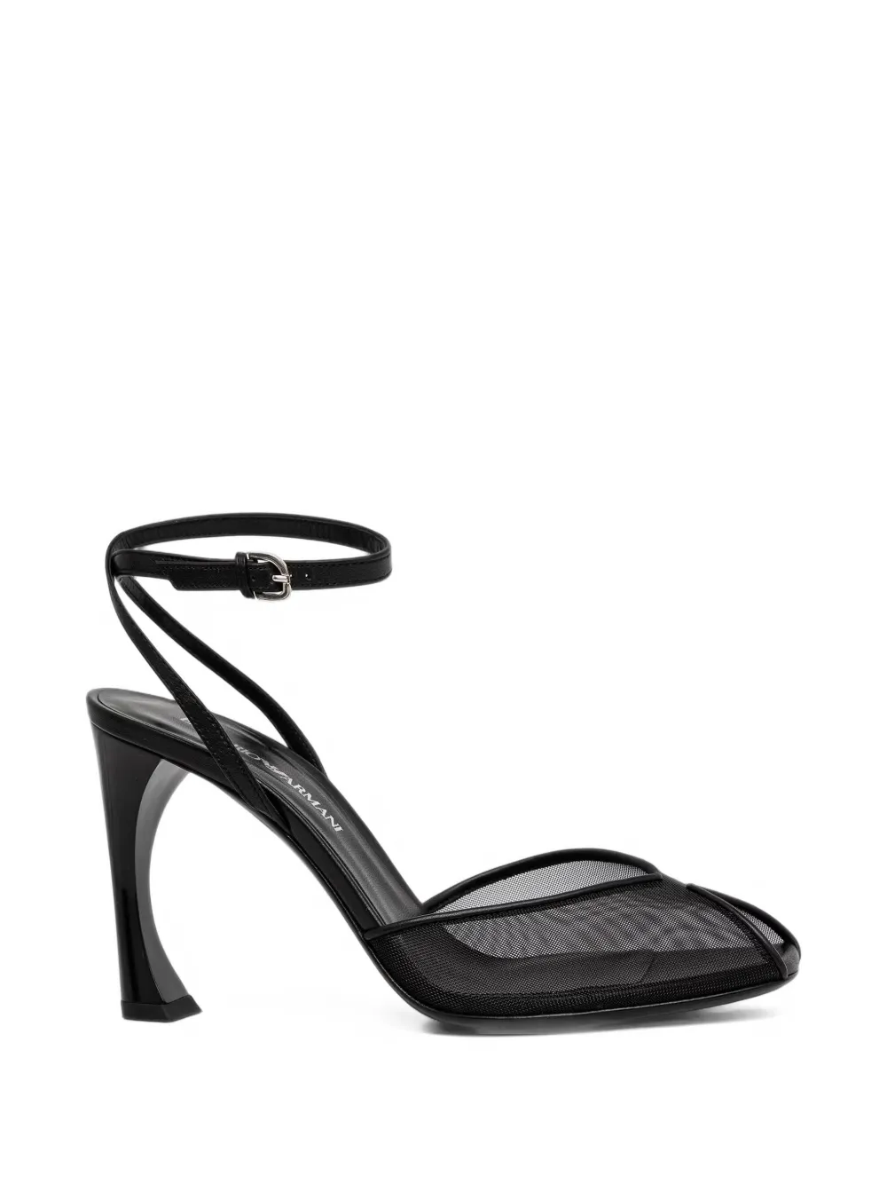 Emporio Armani open-toe mesh heeled sandals - Noir Emporio Armani open-toe mesh heeled sandals - Noir