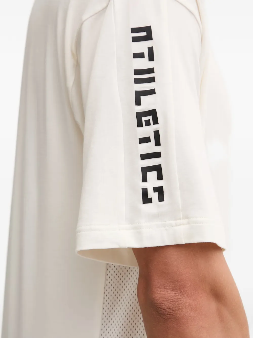 Ea7 Emporio Armani T-shirt met logopatch Beige