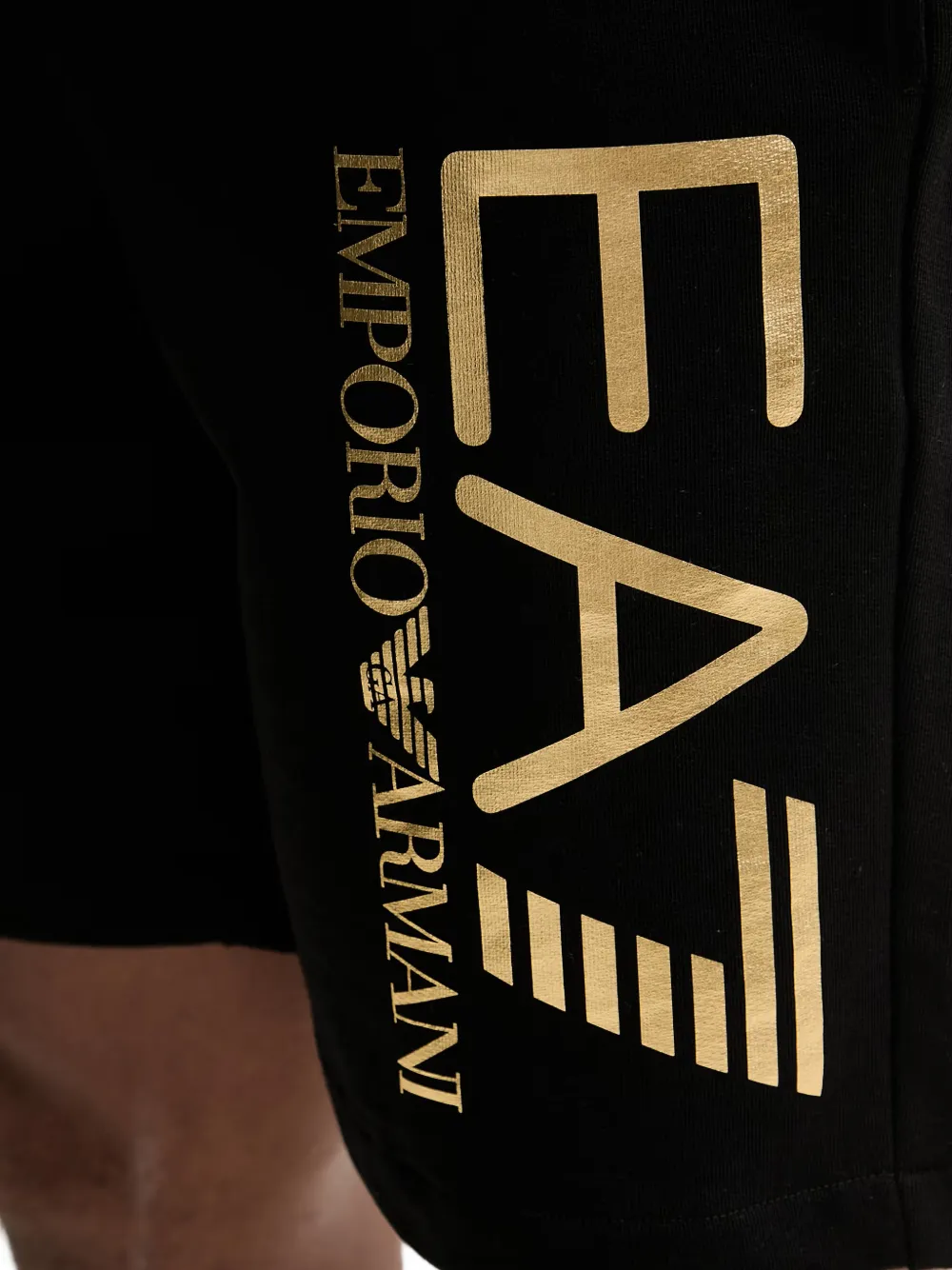 Ea7 Emporio Armani Shorts met logoprint Zwart