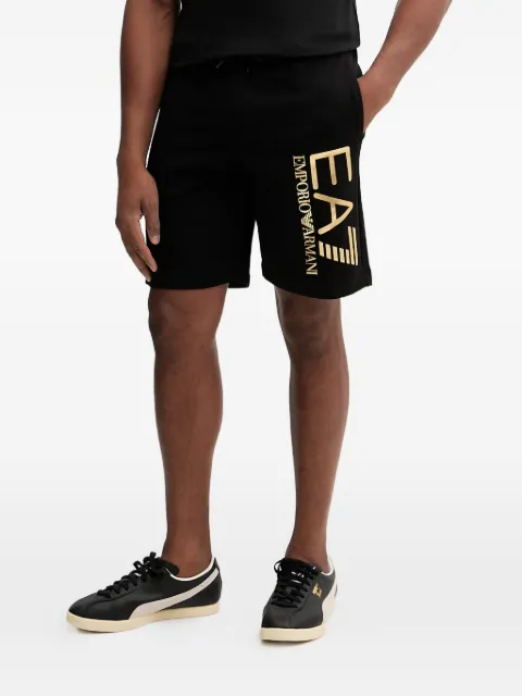 Ea7 Emporio Armani logo-print drawstring shorts