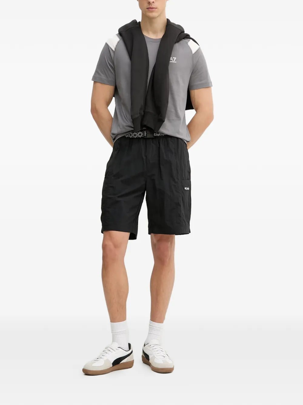 Ea7 Emporio Armani T-shirt met logoprint Grijs