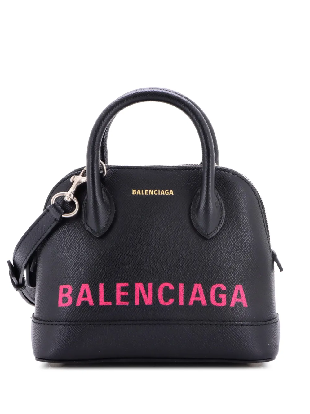 Balenciaga Pre-Owned Logo Ville Bag Leather XXS crossbody bag - Nero