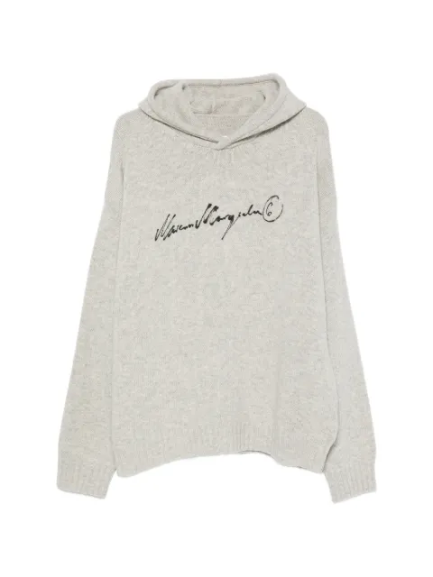 MM6 Maison Margiela Agasalho de tricô com mangas longas e capuz