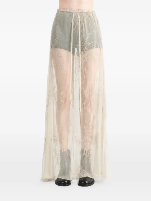 Ann Demeulemeester falda larga con diseño cruzado