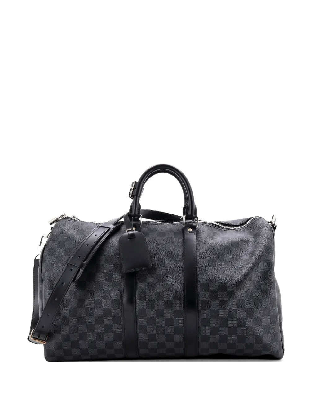 Louis Vuitton Pre-Owned Borsa da viaggio Keepall Bandouliere 45 in tela Damier Graphite - Nero