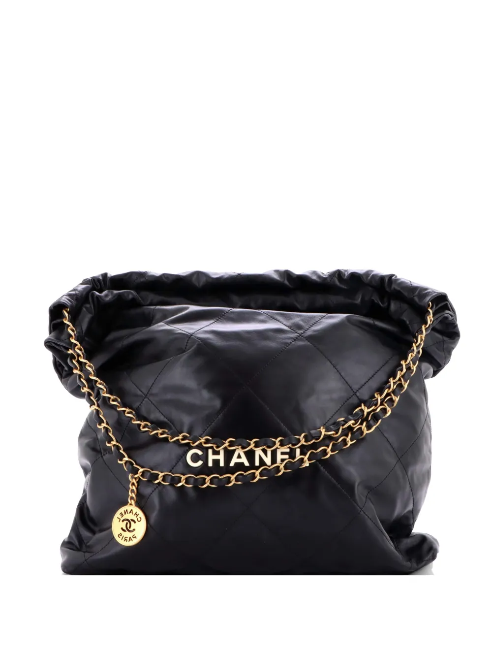 CHANEL Pre-Owned 22 Chain Quilted Calfskin Large hobo bag - Black