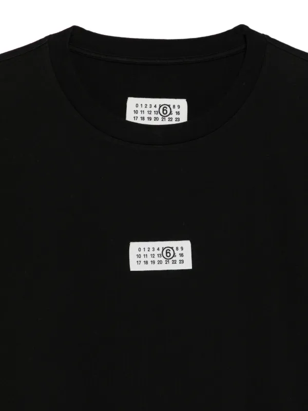 MM6 Maison Margiela ロゴTシャツ ブラック MM6 Maison Margiela ロゴ Tシャツ | ブラック | FARFETCH JP