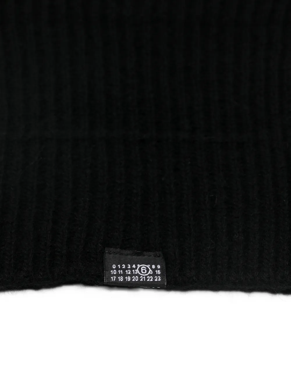 MM6 Maison Margiela Ribgebreide bivakmuts Zwart