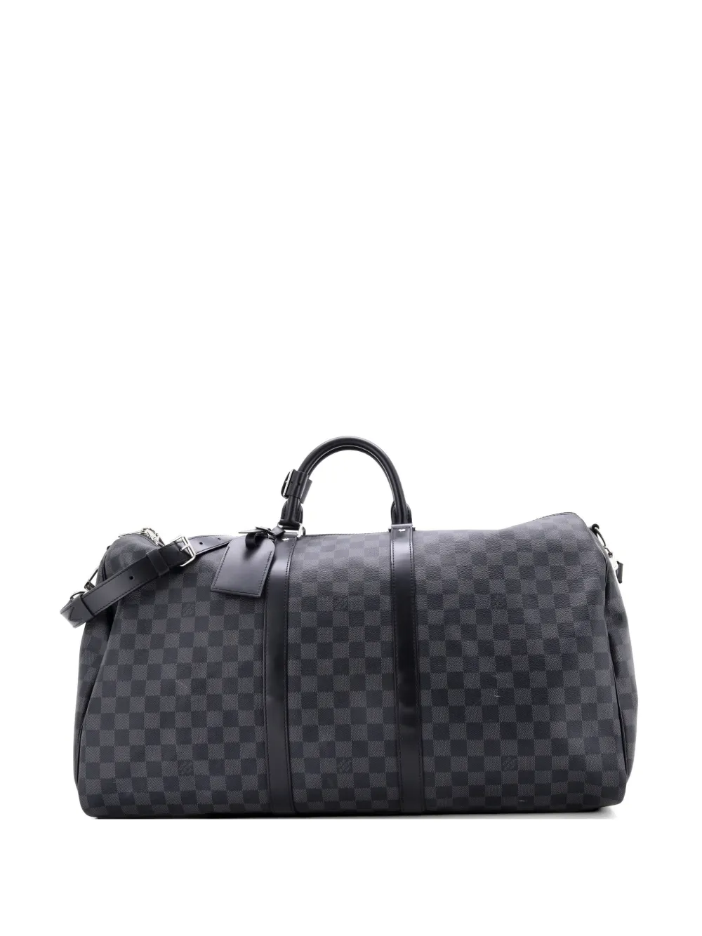 Louis Vuitton Pre-Owned Borsa da viaggio Keepall Bandouliere 55 in tela Damier Graphite - Nero