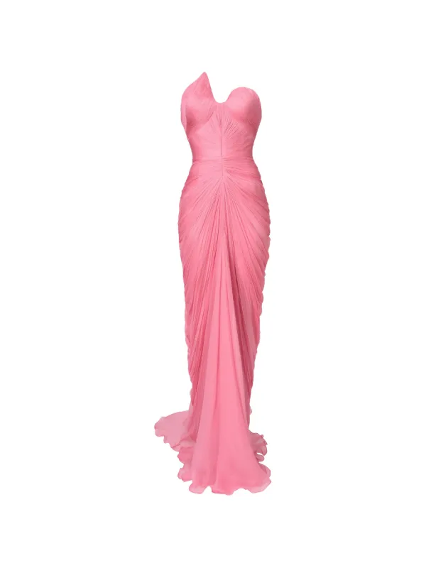 iris serban pink dress Iris Serban Ruby maxi dress - women - Silk/Polyester - 36 - Pink from  $3,613.00