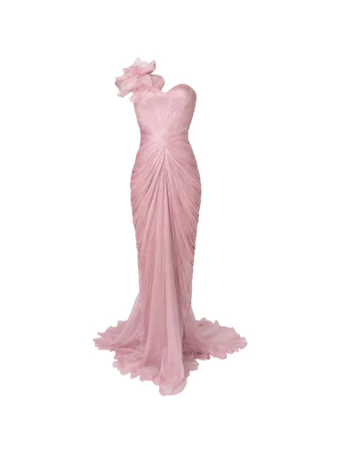 Iris Serban Elisabeth flower-detail ruched maxi dress