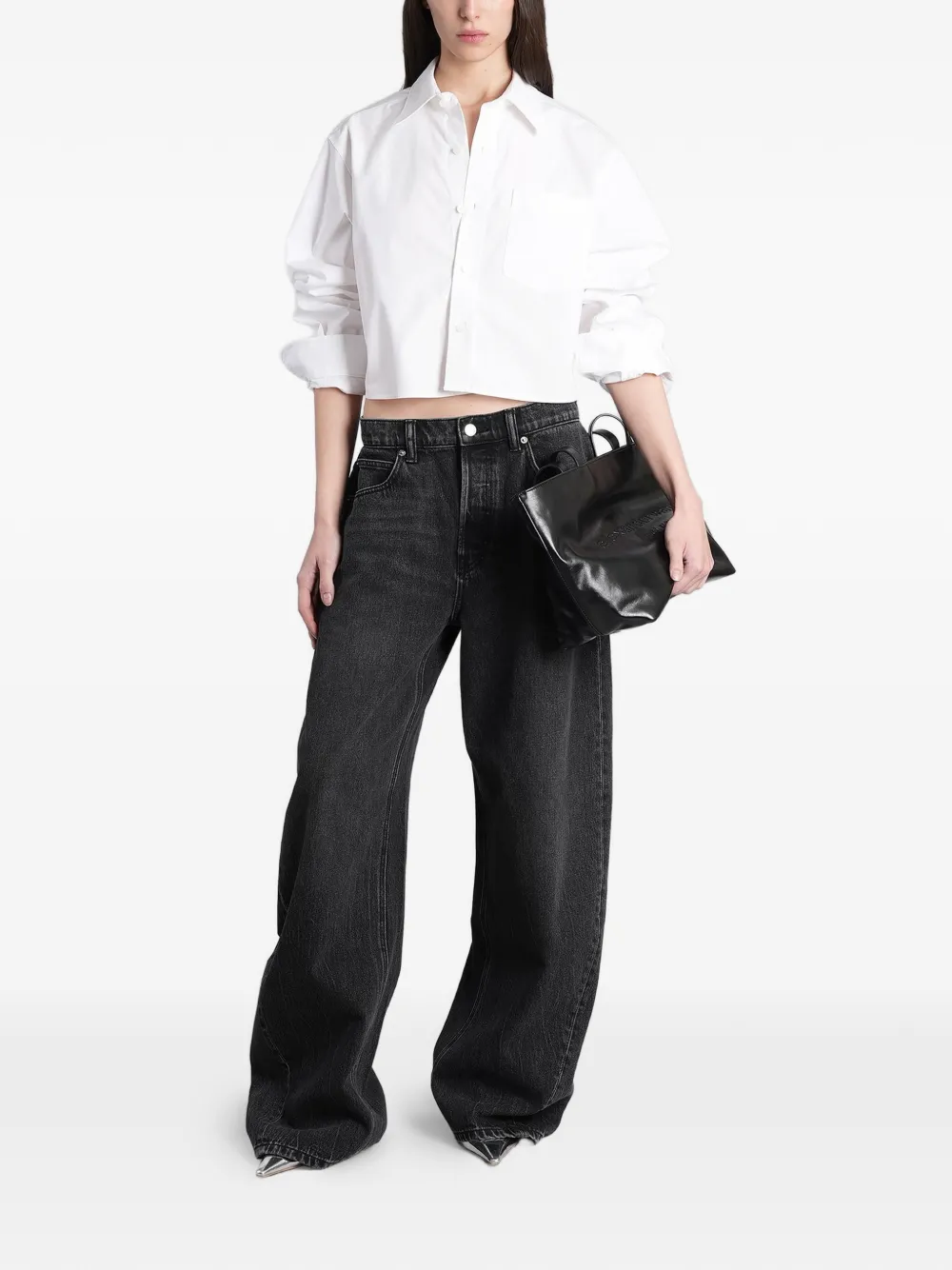 Alexander Wang T-shirt met geborduurd logo Wit