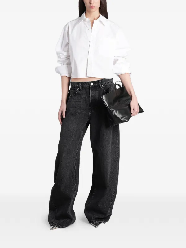 Alexander Wang ロゴ クロップド シャツ | ホワイト | FARFETCH JP