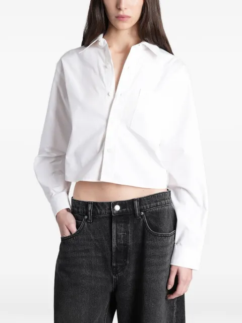 Alexander Wang camisa corta con logo bordado