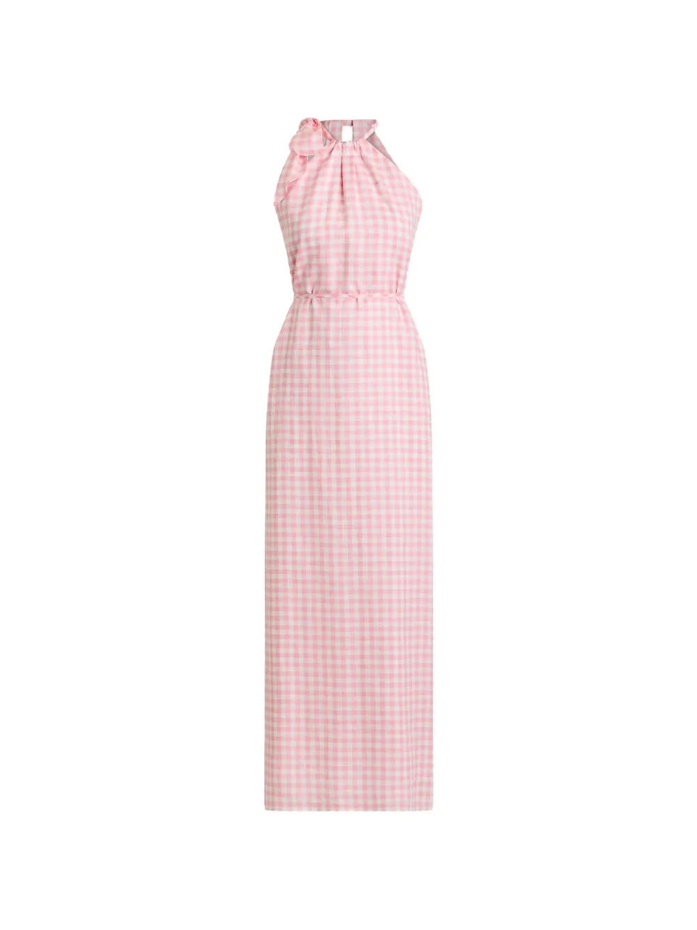 Scanlan Theodore gingham-check halterneck maxi dress - Rosa