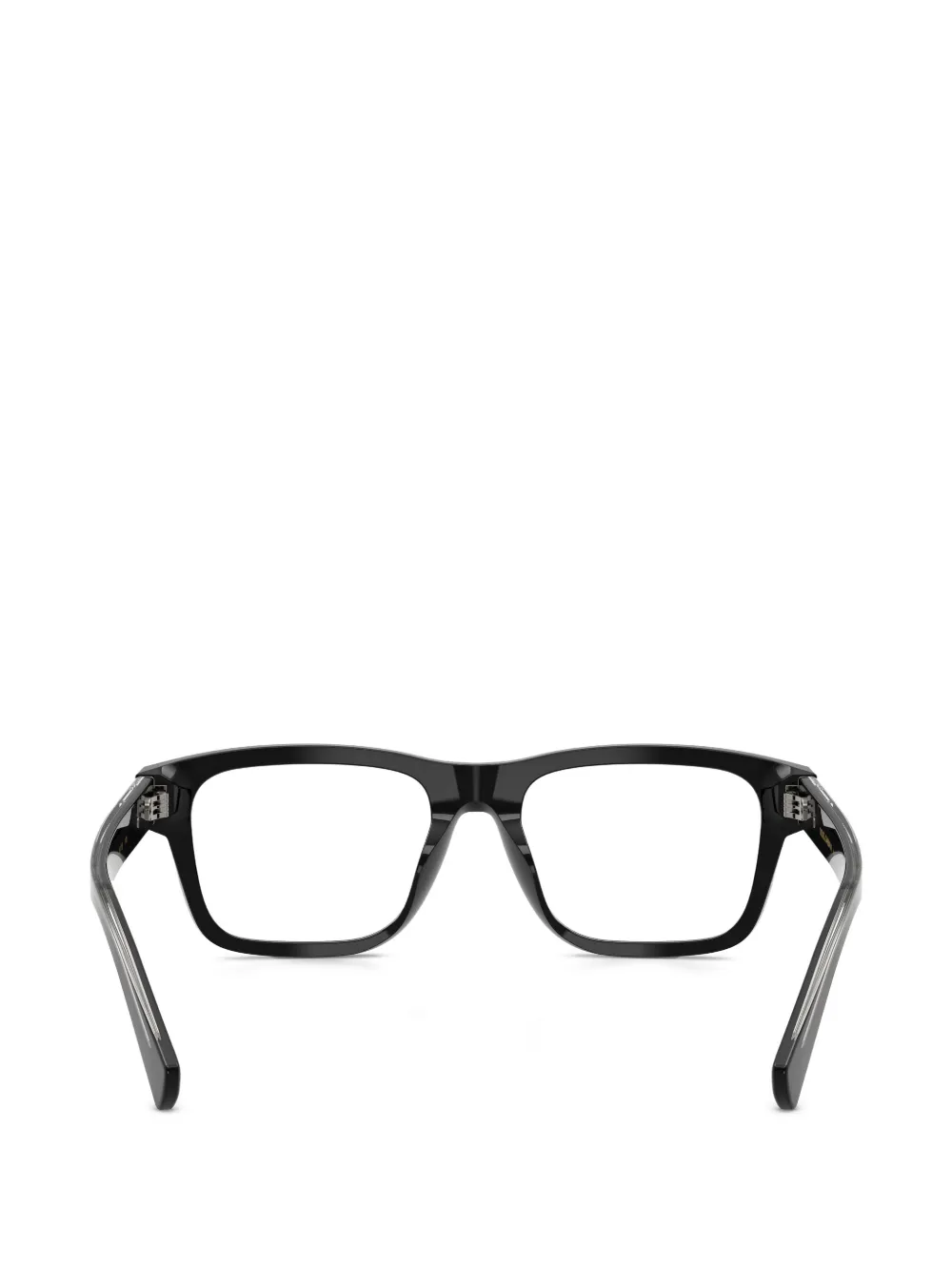 Dolce & Gabbana Bril met rechthoekig montuur en chevron patroon Zwart