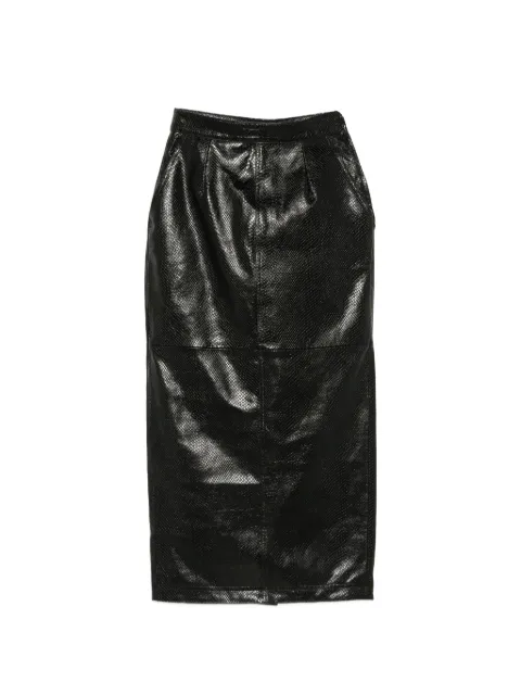 Willy Chavarria leather tubo skirt