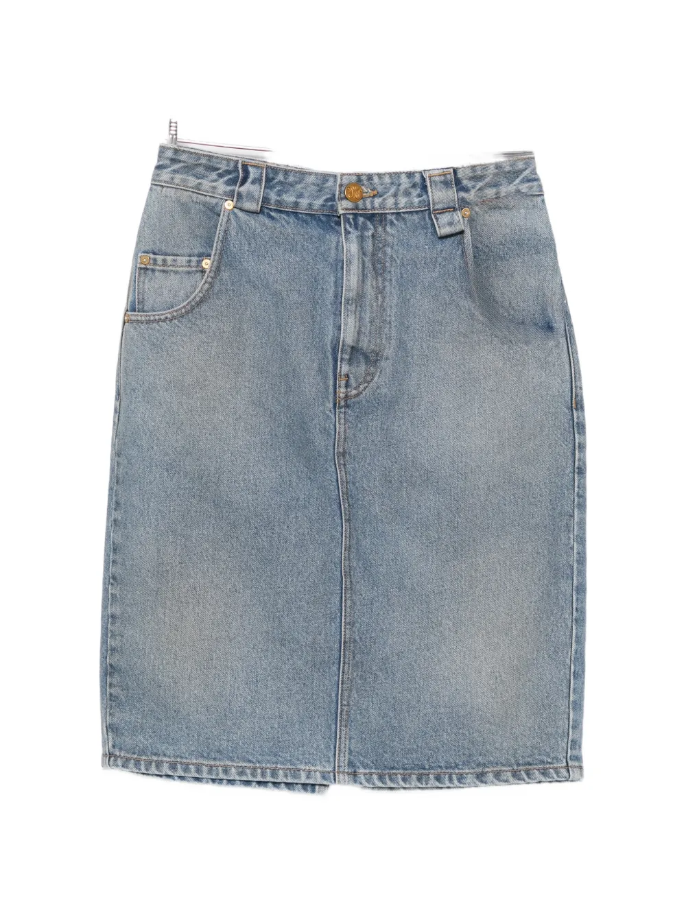 Willy Chavarria Bad Girl denim midi skirt - Blu