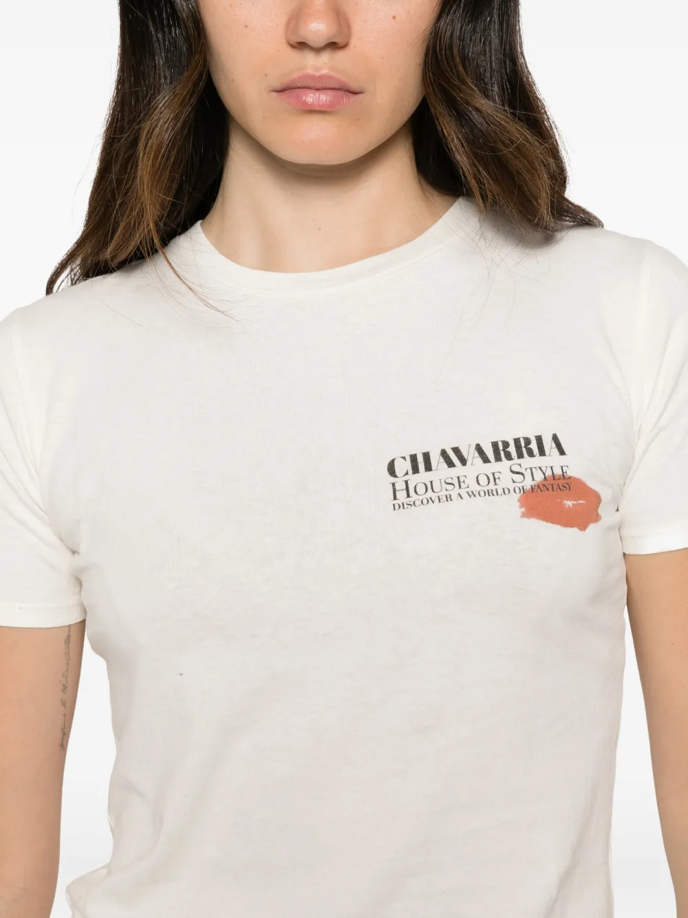 Willy Chavarria Graphic-print T-shirt in Neutrals, view 5