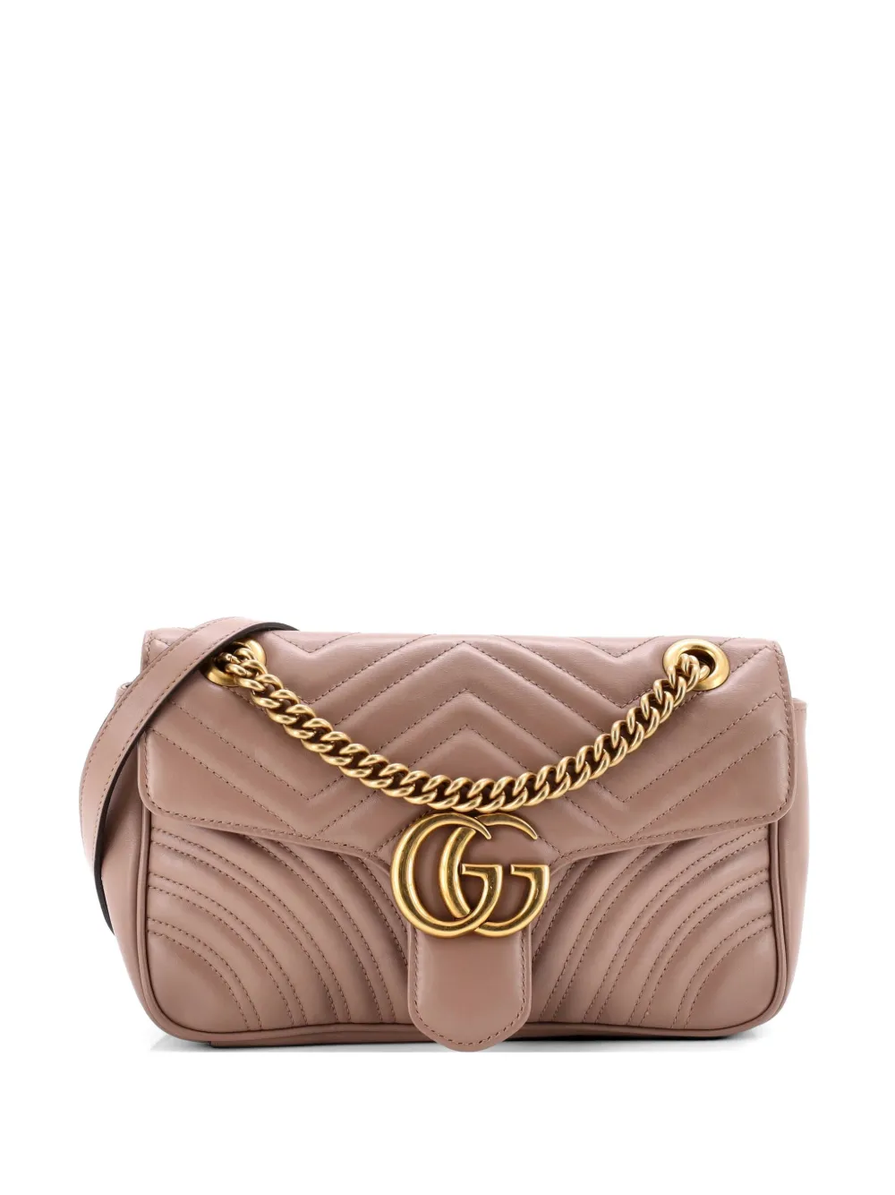 Gucci Pre-Owned GG Marmont Flap Bag Matelasse Leather Medium shoulder bag - Toni neutri