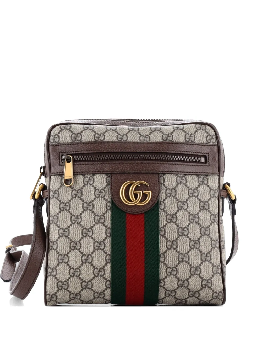 Gucci Pre-Owned Ophidia Messenger Bag GG Coated Canvas Small crossbody bag - Marrone
