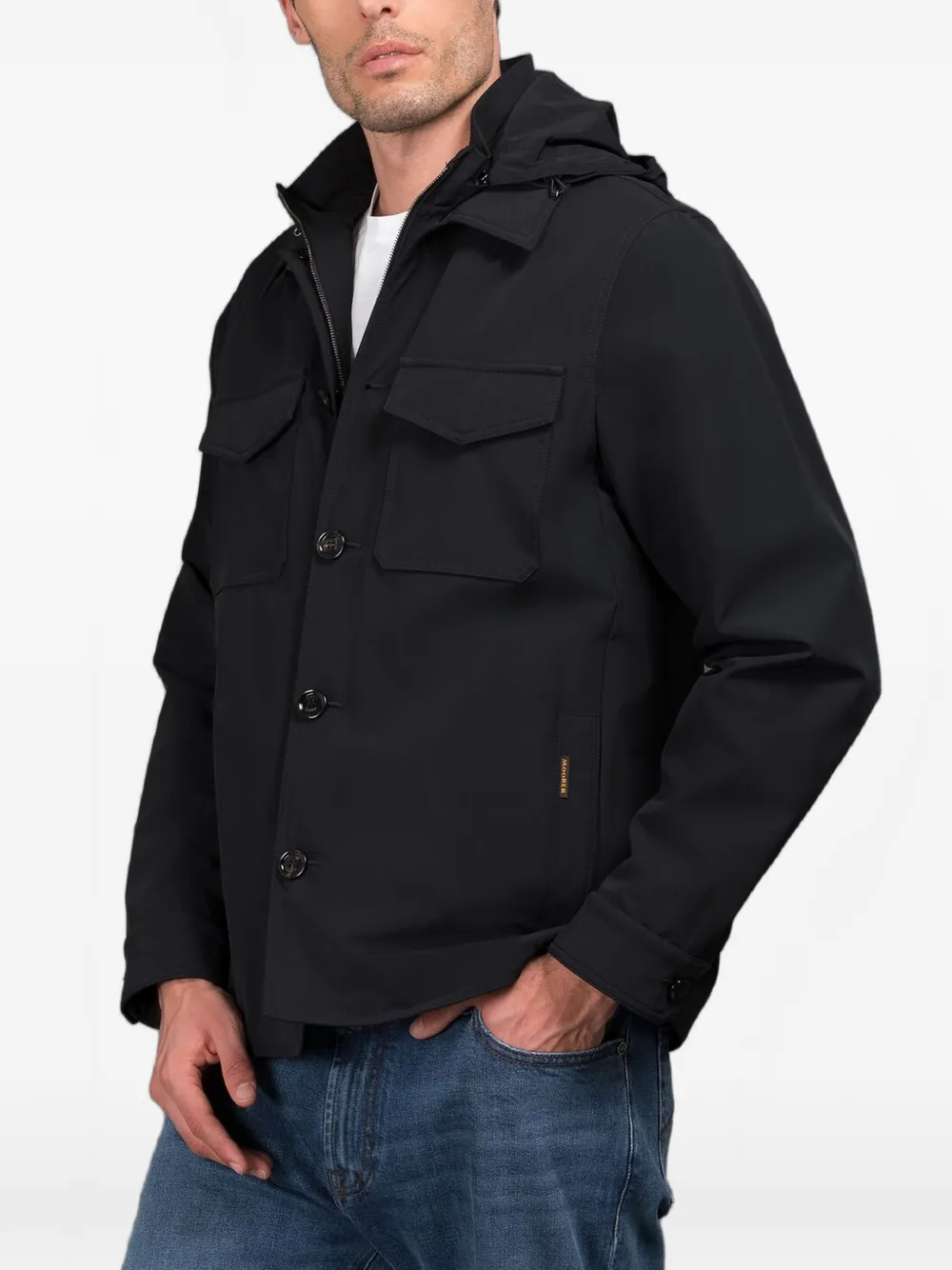 Moorer Maffei Shirt Jacket In Black