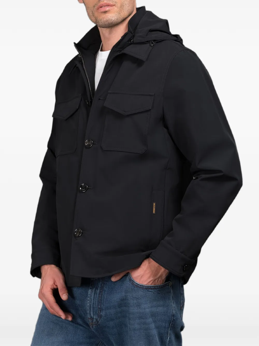 Moorer Maffei shirt jacket - Nero