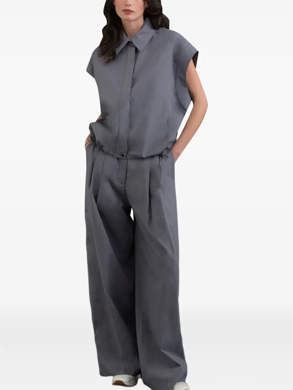 Moorer Camisa Jessy Sin Mangas - Azul 