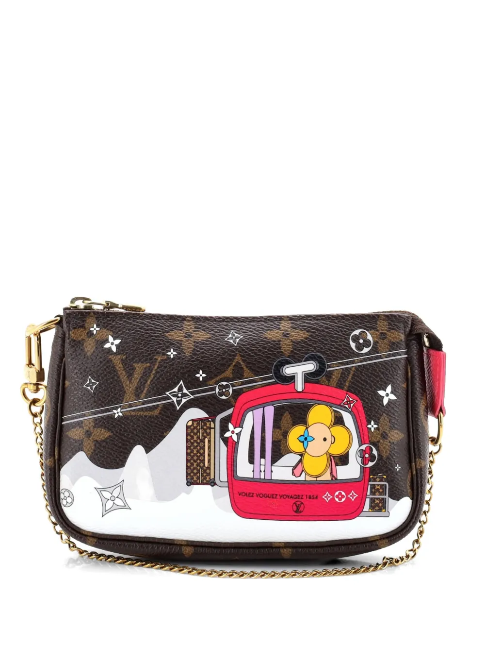 Louis Vuitton Pre-Owned Pochette Accessoires Limited Edition Vivienne Xmas Monogram Canvas Mini clutch bag - Marrone