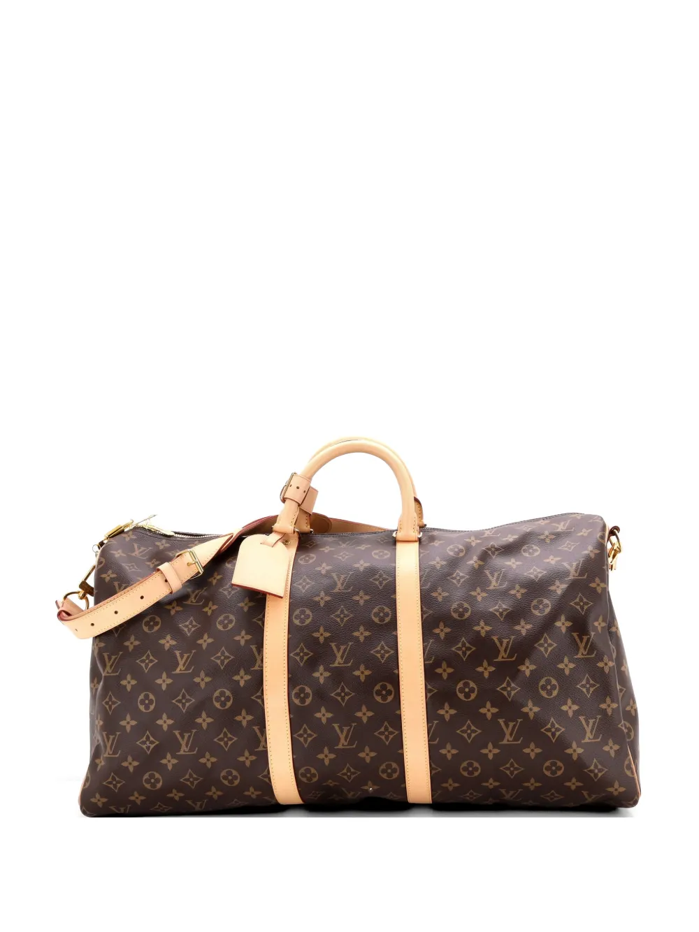 Louis Vuitton Pre-Owned Keepall Bandouliere Bag Monogram Canvas 55 travel bag - Brown