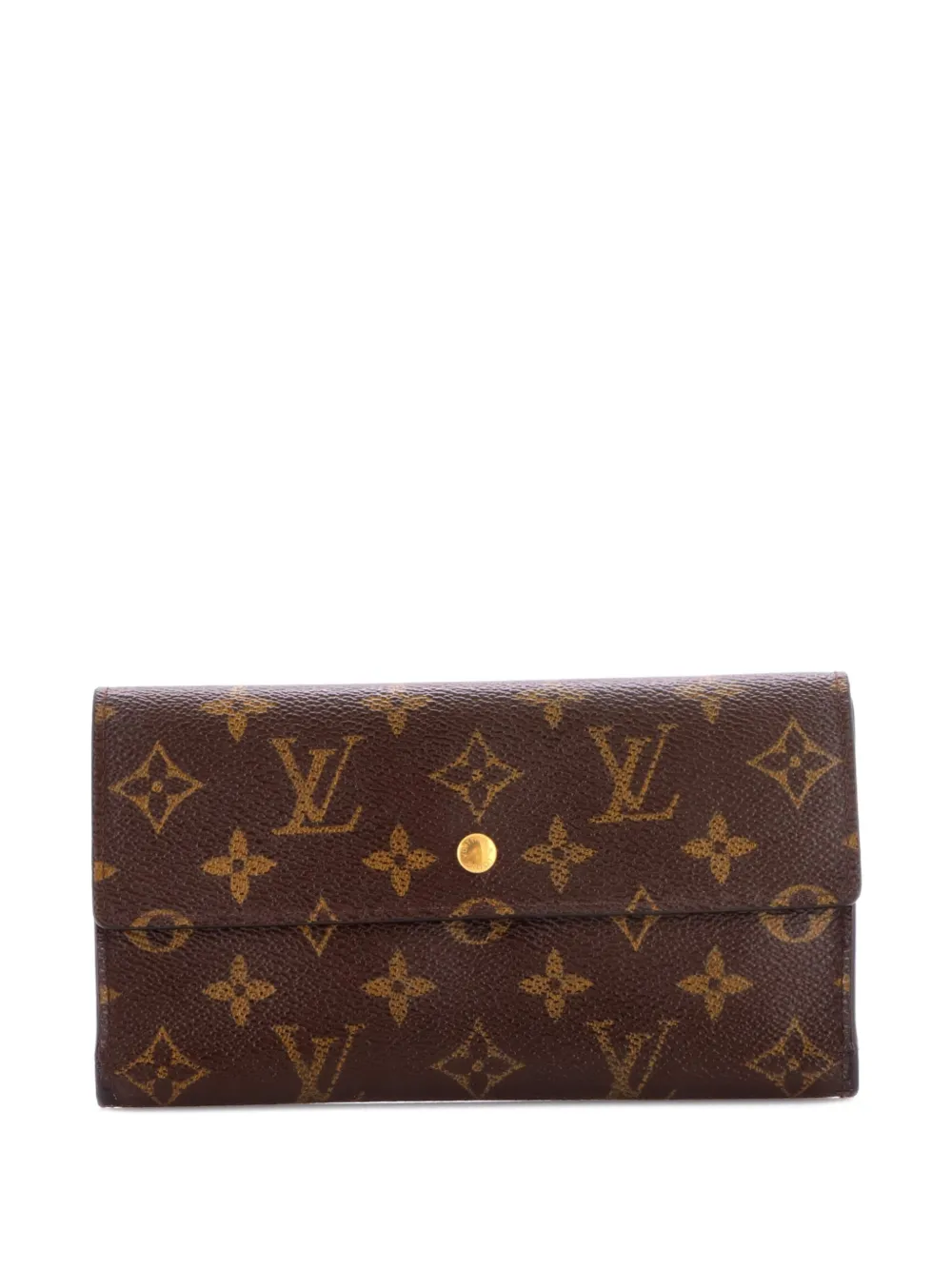 Louis Vuitton Pre-Owned Porte Tresor International Wallet Monogram Canvas small wallets - Marrone