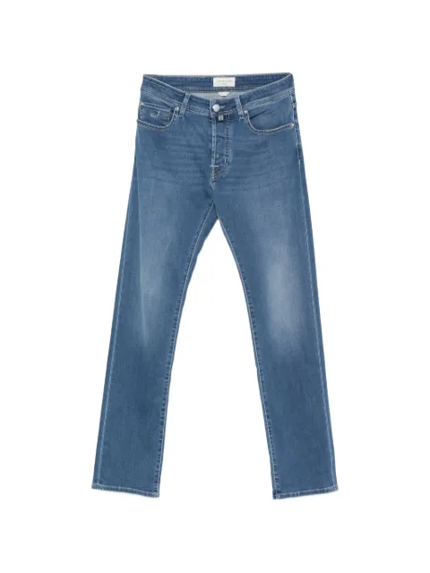 Jacob Cohën logo-patch whiskered jeans