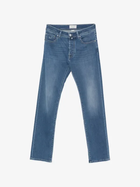 Jacob Cohën logo-patch whiskered jeans