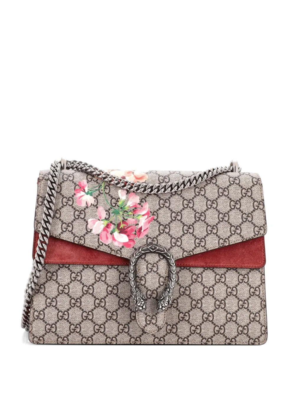 Gucci Pre-Owned Dionysus Bag Blooms Print GG Coated Canvas Medium shoulder bag - Marrone