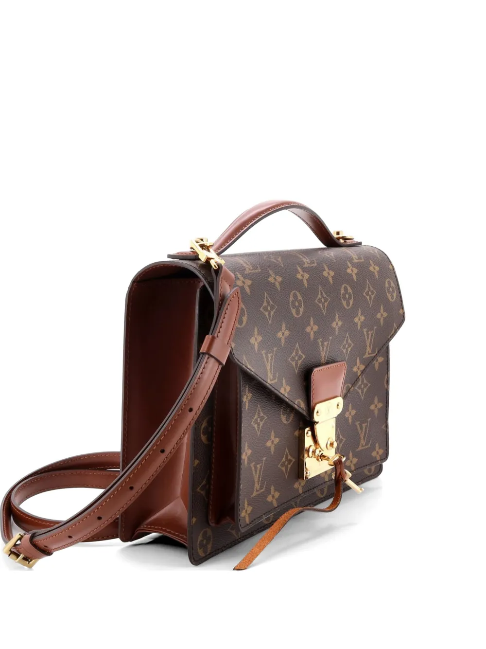 Louis Vuitton Pre-Owned Monceau Handbag Monogram Canvas satchel - Marrone