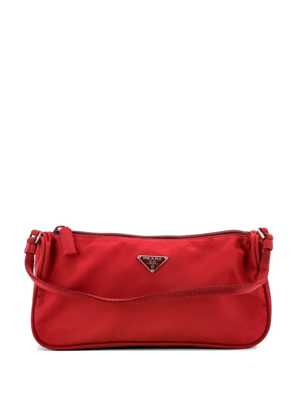 Prada Pre-Owned Pochette Shoulder Bag Tessuto Small hobo bag - Rosso