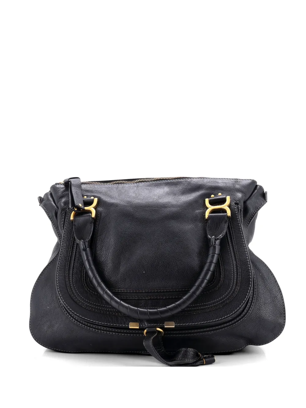Chloé Pre-Owned Borsa a spalla Marcie grande in pelle - Nero