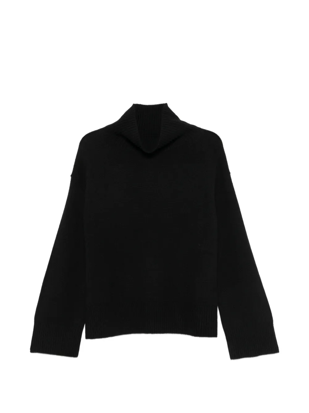Soft Goat roll-neck ribbed-trim sweater - Nero