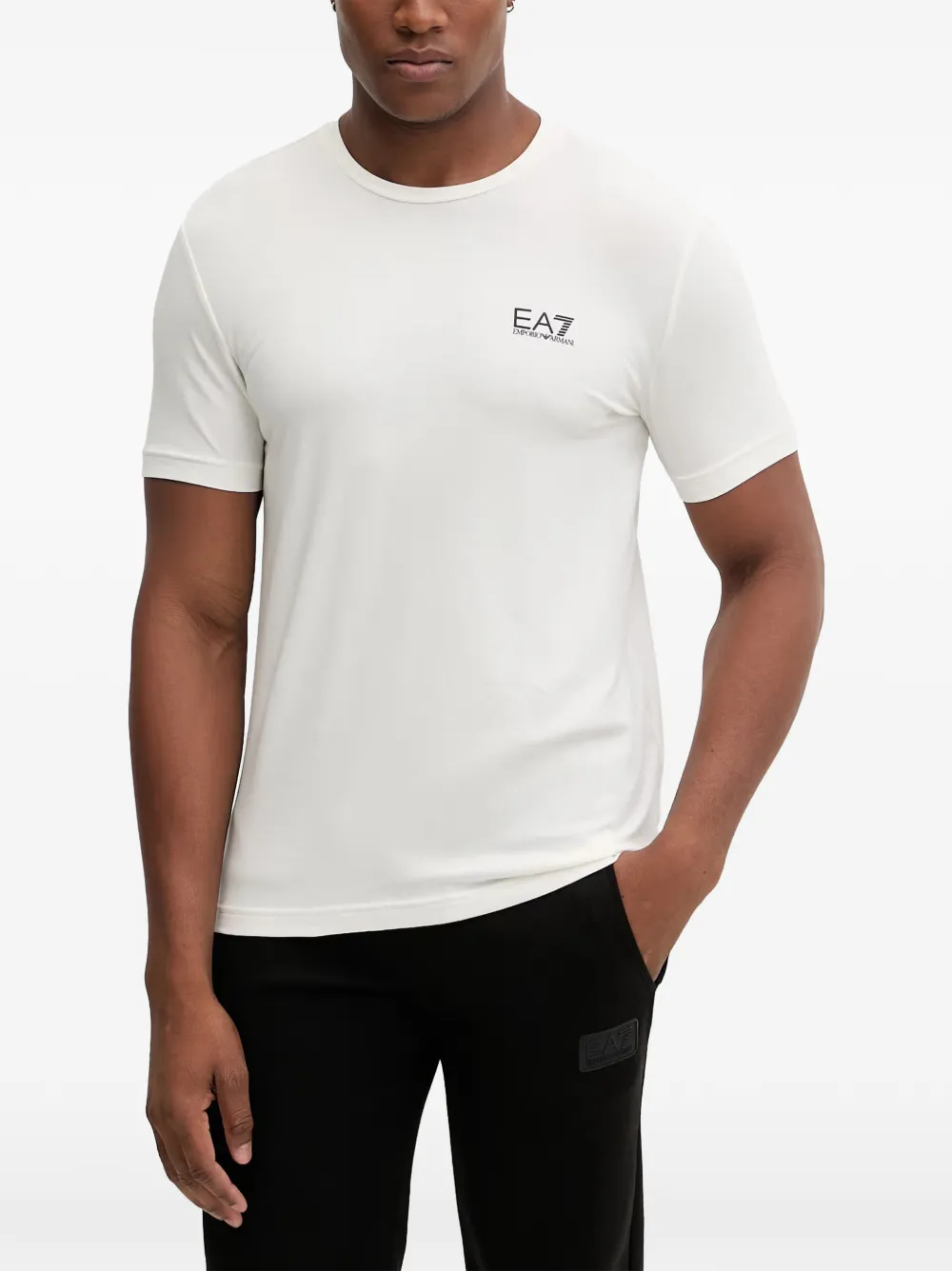 Ea7 Emporio Armani logo-print short-sleeve T-shirt - Bianco