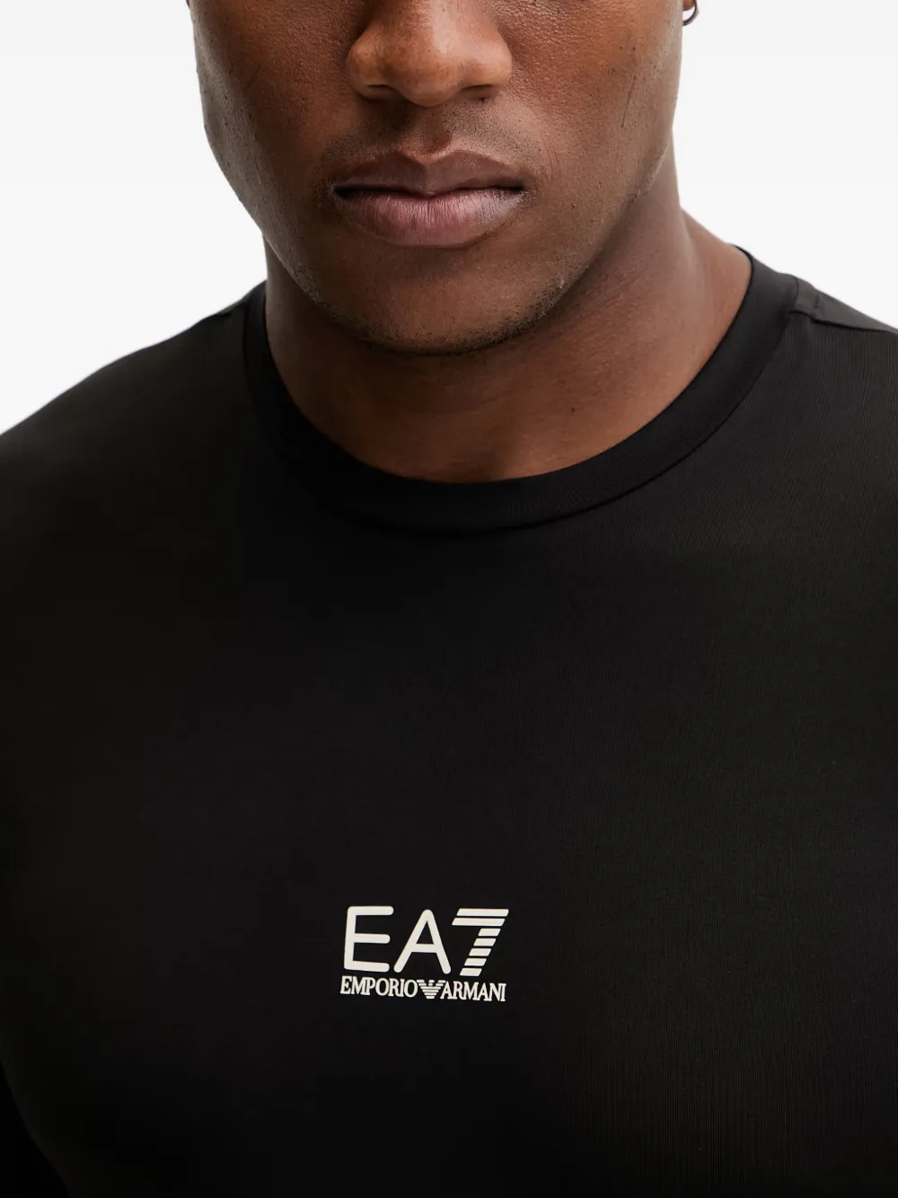 Ea7 Emporio Armani T-shirt met ronde hals Zwart