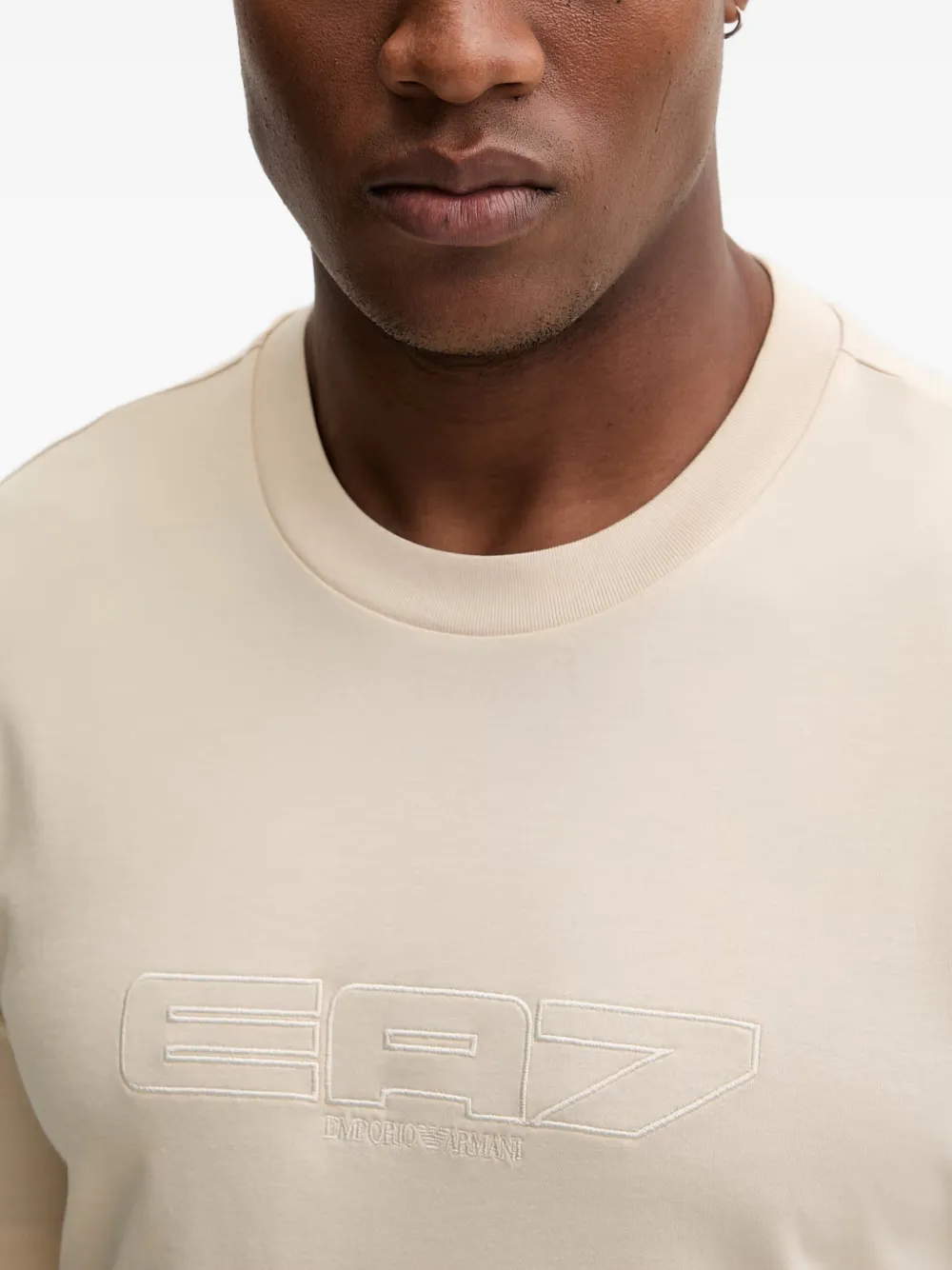 Ea7 Emporio Armani T-shirt met logo Beige