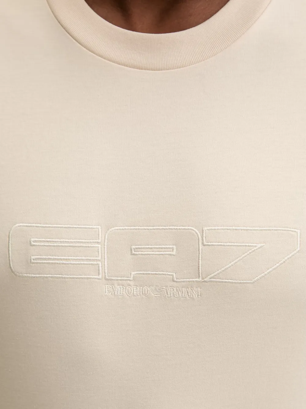 Ea7 Emporio Armani T-shirt met logo Beige