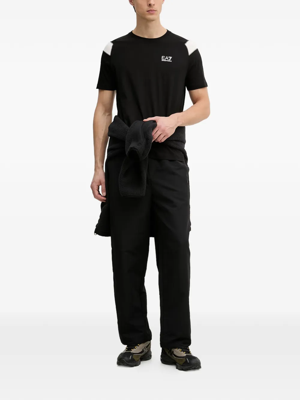 Ea7 Emporio Armani T-shirt met logoprint Zwart