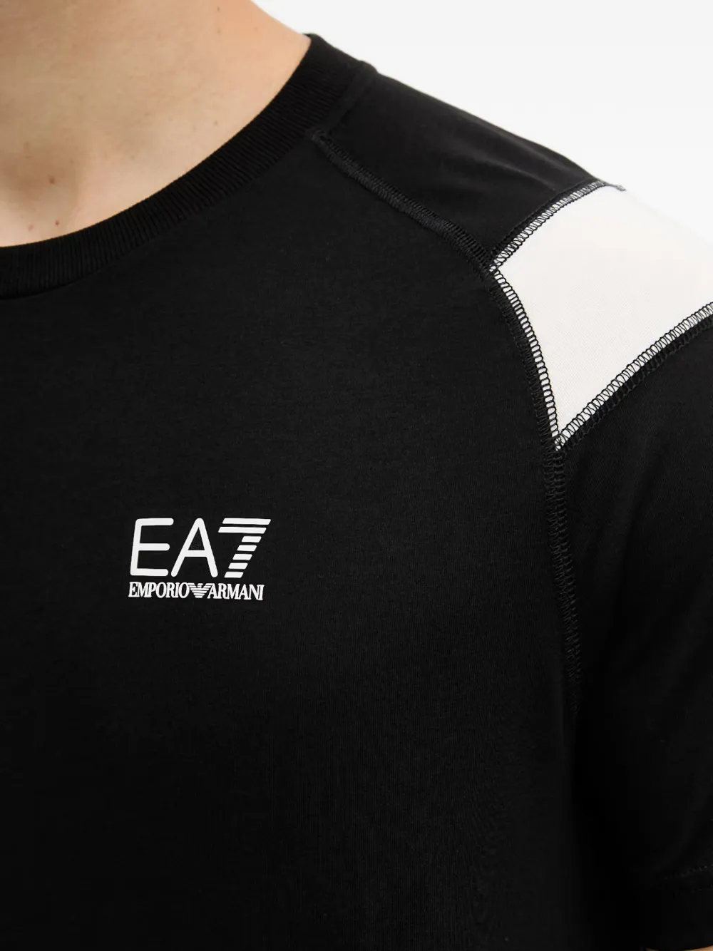 Ea7 Emporio Armani T-shirt met logoprint Zwart